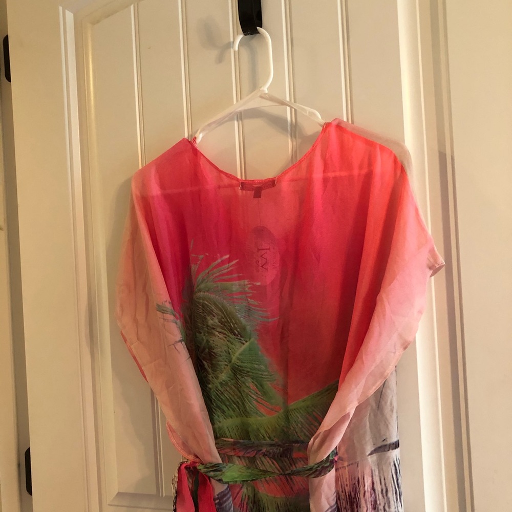 BRAND NEW palm leave print beach cover up